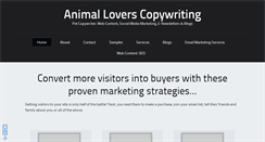 Desktop Screenshot of animalloverscopywriting.com